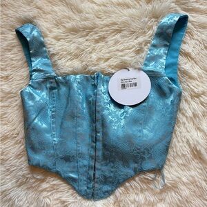 Princess Polly Daydreaming Corset Sky Blue US Size 2 NWT